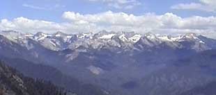 Vyhled z Moro Rock na Siera Nevada